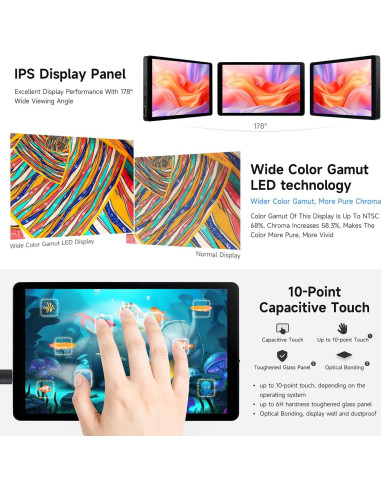 Pantalla Táctil Capacitiva 7" Waveshare 1280x800 para Raspberry Pi