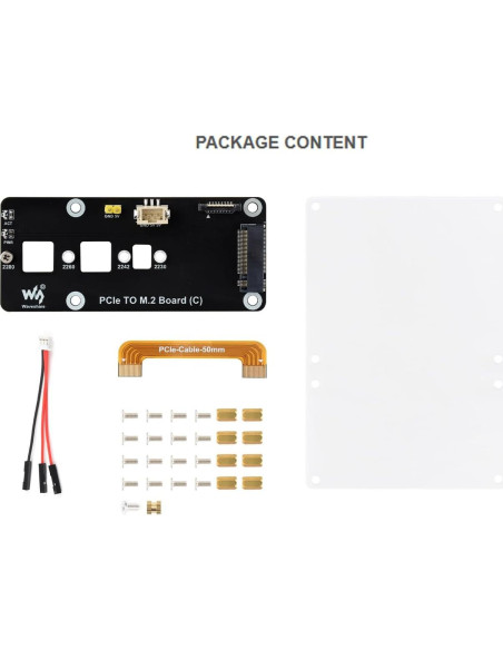 Adaptador PCIe a M.2 NVMe Waveshare para Raspberry Pi 5