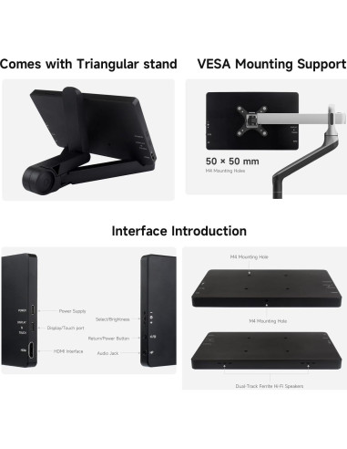Pantalla Táctil Capacitiva 7" Waveshare 1280x800 para Raspberry Pi