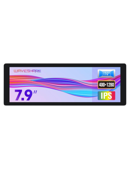 Pantalla IPS 7.9" Waveshare 400x1280 HDMI con Altavoz Hi-Fi