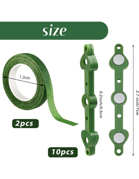 Waydress Imán para Boutonniere Floral Verde + Cinta 30 Yards Waydress Imán para Boutonniere Floral Verde + Cinta 30 Yards
