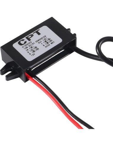 2 Pcs Convertidor DC 12V/24V a 5V 3A AITRIP Tipo-C USB