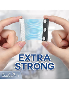 EcoEarth Adhesivos Magnéticos para Insignias - 10 Piezas 44x12mm 2