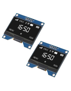 Módulo OLED 1.54" JUZITAO 128x64 I2C 2PCS Pantalla Blanca