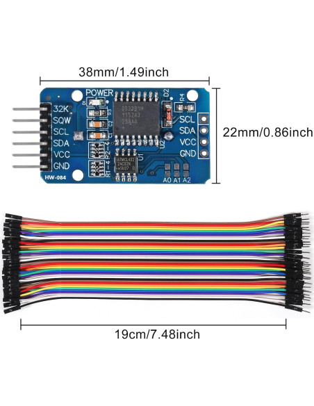 6 Módulos de Reloj en Tiempo Real DS3231 JUZITAO con Cables