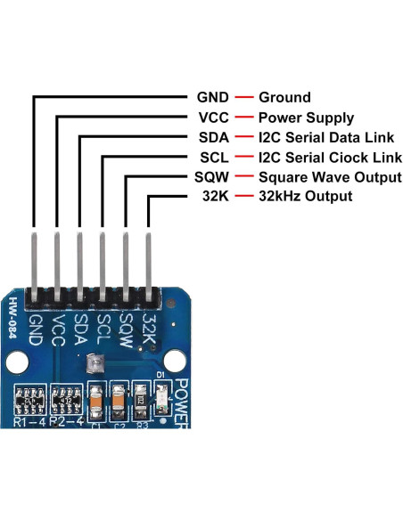 6 Módulos de Reloj en Tiempo Real DS3231 JUZITAO con Cables