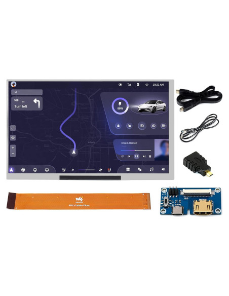 Pantalla IPS 7" Waveshare 1024x600 HDMI para Raspberry Pi