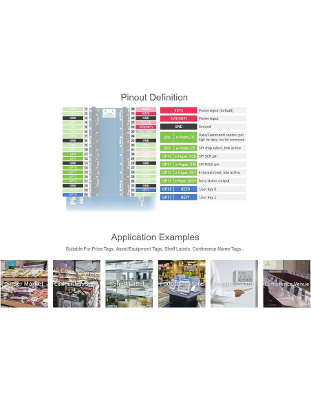 Módulo Pantalla E-Paper 4.2" Waveshare Pico 400x300 Rojo/Negro/Blanco