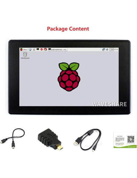 Pantalla LCD 7" Waveshare HDMI Táctil 1024x600 con Funda