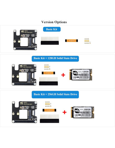 Adaptador PCIe a M.2 UeeKKoo para Raspberry Pi 5 NVMe 2230/2242