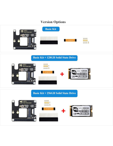 Adaptador PCIe a M.2 UeeKKoo para Raspberry Pi 5 NVMe 2230/2242