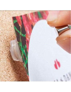 Chinchetas Magnéticas 2-en-1 Bullseye Office - 8 Pares Plateados 2