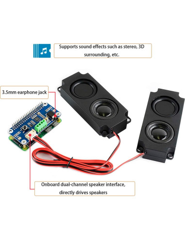 Módulo HAT de Audio WM8960 para Raspberry Pi - Tarjeta Hi-Fi