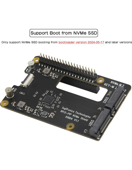 Geekworm X1004 PCIe Doble M.2 HAT NVMe 2280 para Raspberry Pi 5