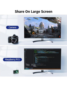 Cable Micro HDMI a HDMI LUKFOCAB 1m 4K 60Hz Bi-Direccional 2