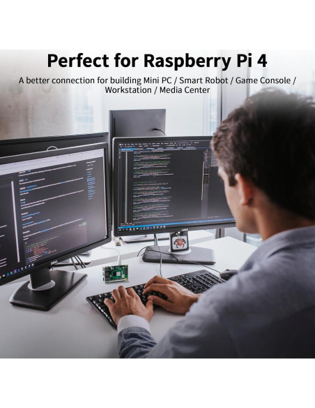 Cable Micro HDMI a HDMI LUKFOCAB 1m 4K 60Hz Bi-Direccional