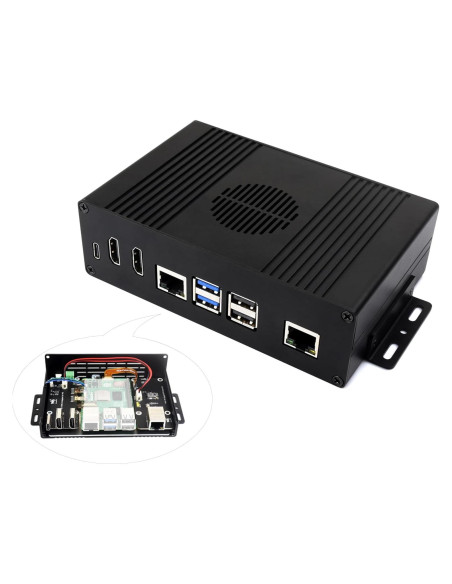 Caja UeeKKoo Pi5 BOX-A con Ethernet Gigabit y HDMI 4K