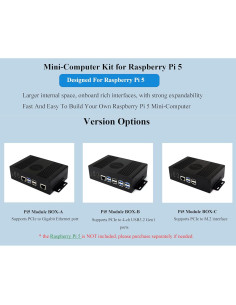 Caja UeeKKoo Pi5 BOX-A con Ethernet Gigabit y HDMI 4K 2