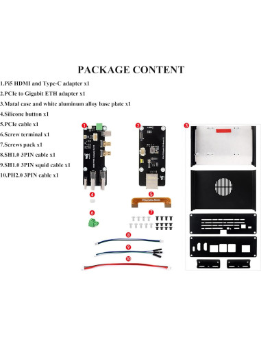 Caja UeeKKoo Pi5 BOX-A con Ethernet Gigabit y HDMI 4K