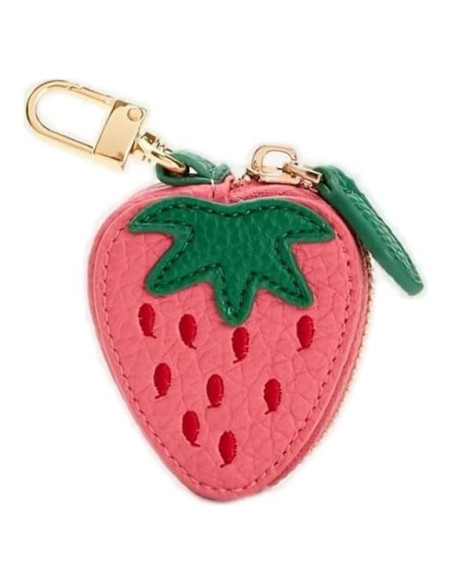 Monedero llavero mini fresa para mujeres - 9.8x9.2 cm