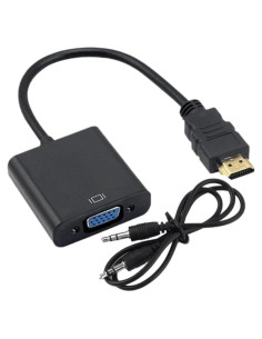Adaptador HDMI a VGA con audio 3.5mm Hididi - Negro