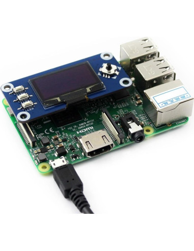 Pantalla OLED HAT 1.3" Waveshare 128x64 para Raspberry Pi