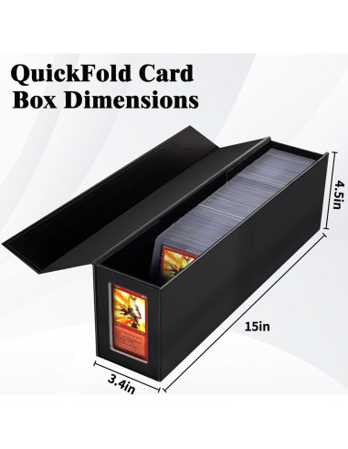 Caja de Almacenamiento de Cartas Coleccionables Swaitee Negra 4 Paquete