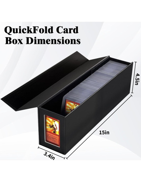 Caja de Almacenamiento de Cartas Coleccionables Swaitee Negra 4 Paquete