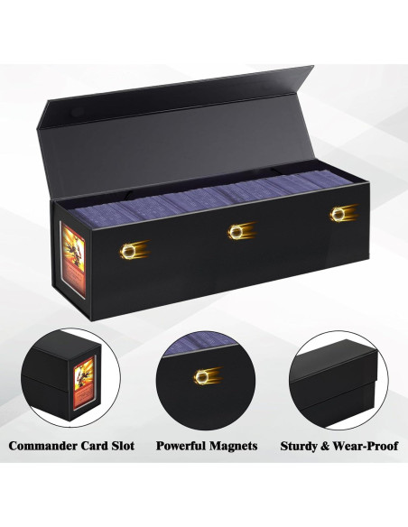 Caja de Almacenamiento de Cartas Coleccionables Swaitee Negra 4 Paquete