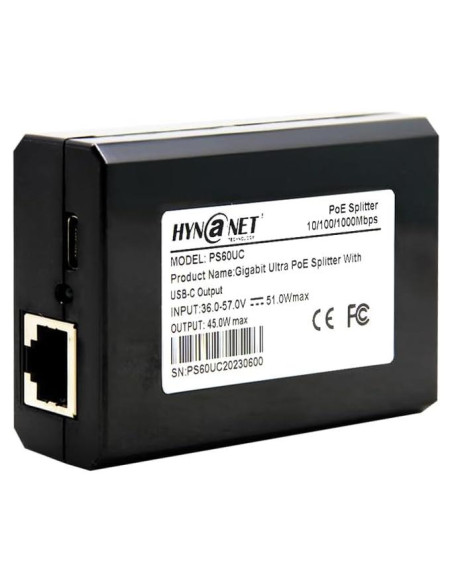 Adaptador de corriente PoE++ 60W USB-C Shenzhen PS60UC