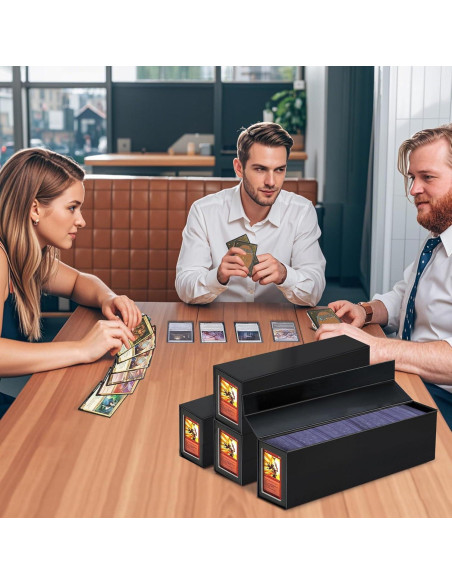 Caja de Almacenamiento de Cartas Coleccionables Swaitee Negra 4 Paquete
