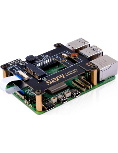Placa Periférica PCIe M.2 E-Key NVMe SSD GeeekPi M01 para Raspberry Pi 5