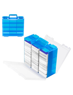 Caja de Almacenamiento de Cartas Qiteyz Azul Doble Cara 3200+