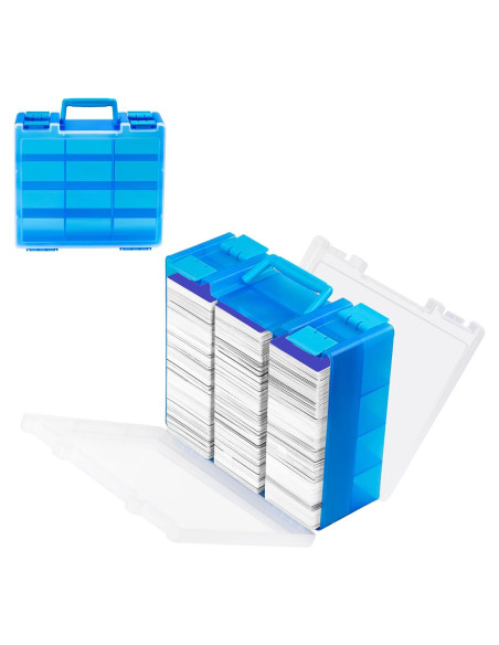 Caja de Almacenamiento de Cartas Qiteyz Azul Doble Cara 3200+