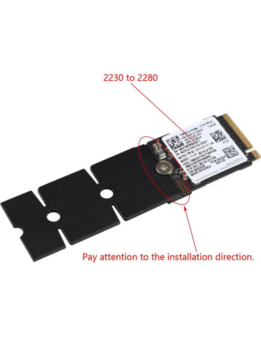Adaptador M.2 NGFF NVMe SSD 2230 a 2280 ZDE - 2 Piezas