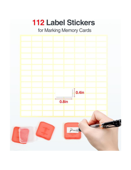 Estuche para tarjetas SD Luxtude, 56 ranuras, transparente