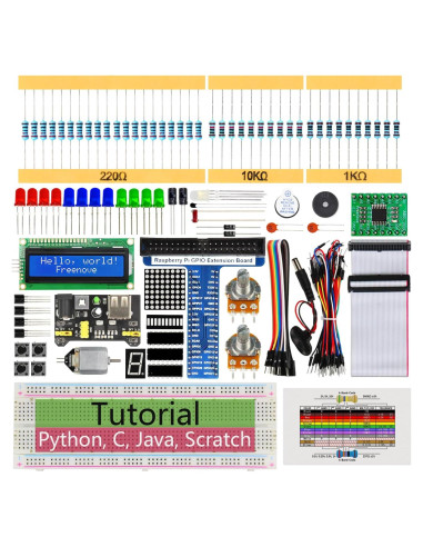 Kit de Inicio FREENOVE para Raspberry Pi 5/4B/3B+ - 164 Artículos