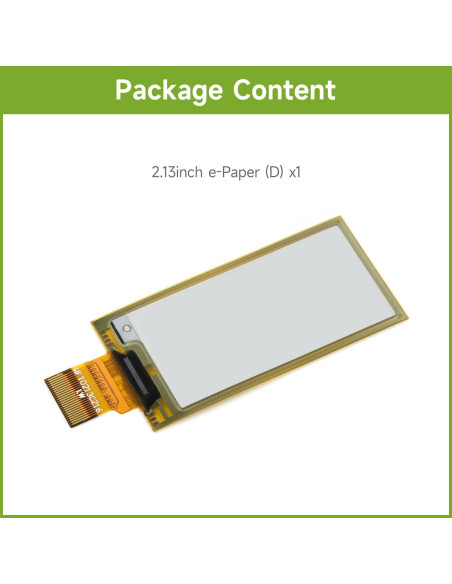 Pantalla E-Ink Flexible 2.13" Waveshare 212x104 SPI
