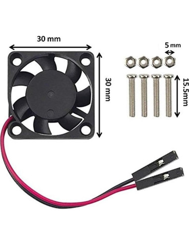Kit ventilador y disipadores de calor Easycargo para Raspberry Pi