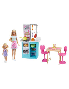 Set de Cocina Barbie y Chelsea con 15 Accesorios