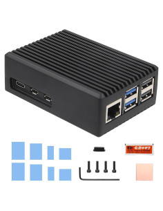 Caja Enfriamiento Pasivo Aluminio Geekworm P573 para Raspberry Pi 5