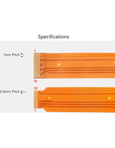 Cable Flexible DSI FPC UeeKKoo para Raspberry Pi 5 500mm 2