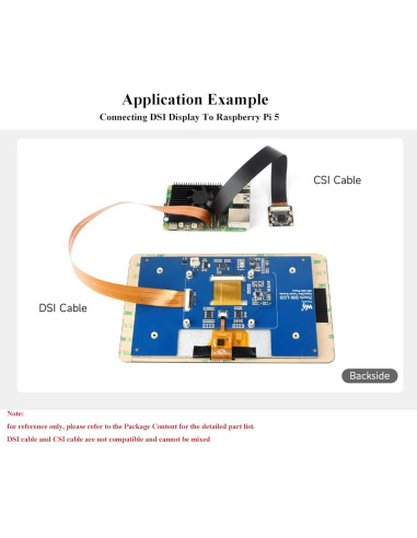 Cable Flexible DSI FPC UeeKKoo para Raspberry Pi 5 500mm