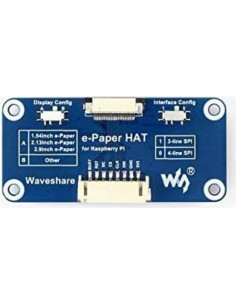 Controladora e-Paper HAT Waveshare para Raspberry Pi 3B+/3B/2B 2