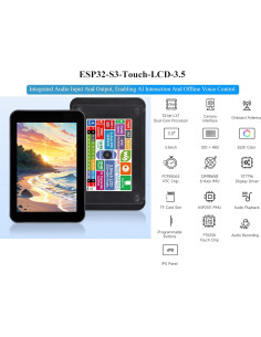 Placa de Desarrollo ESP32-S3 con Pantalla Táctil 3.5" IPS 2