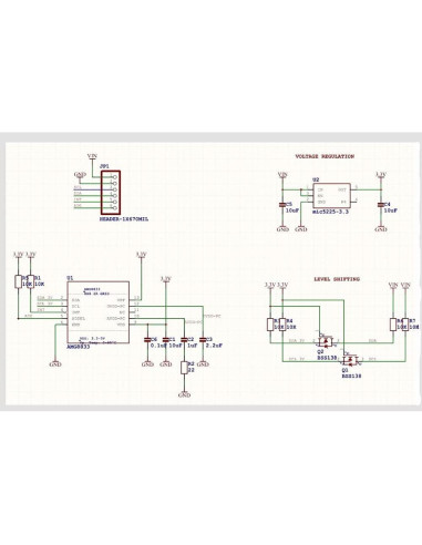 Módulo Sensor de Temperatura Infrarrojo AMG8833 8x8 I2C 3-5V