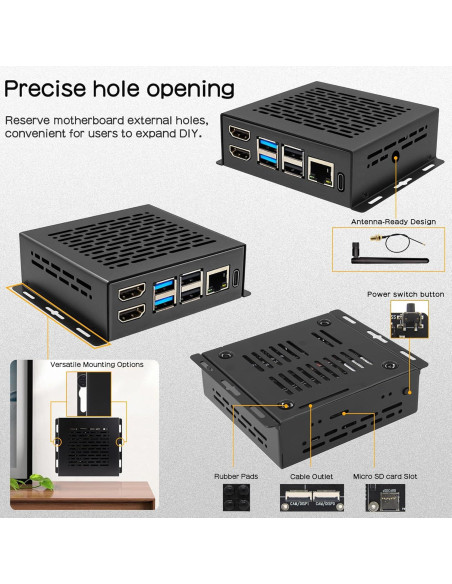 Caja de Metal Geekworm X1500-C1 para Raspberry Pi CM5