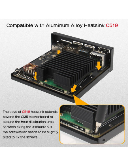Caja de Metal Geekworm X1500-C1 para Raspberry Pi CM5