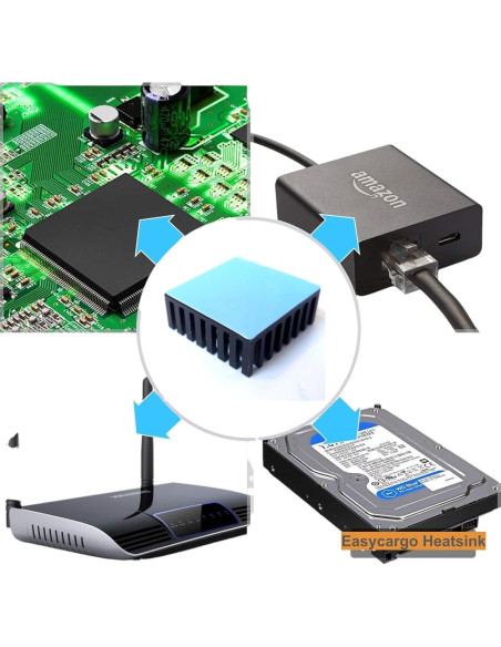 Kit de Disipadores de Calor Easycargo 10pcs 25mm Aluminio