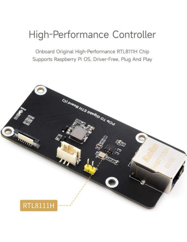 Placa ETH Gigabit PCIe Waveshare para Raspberry Pi 5